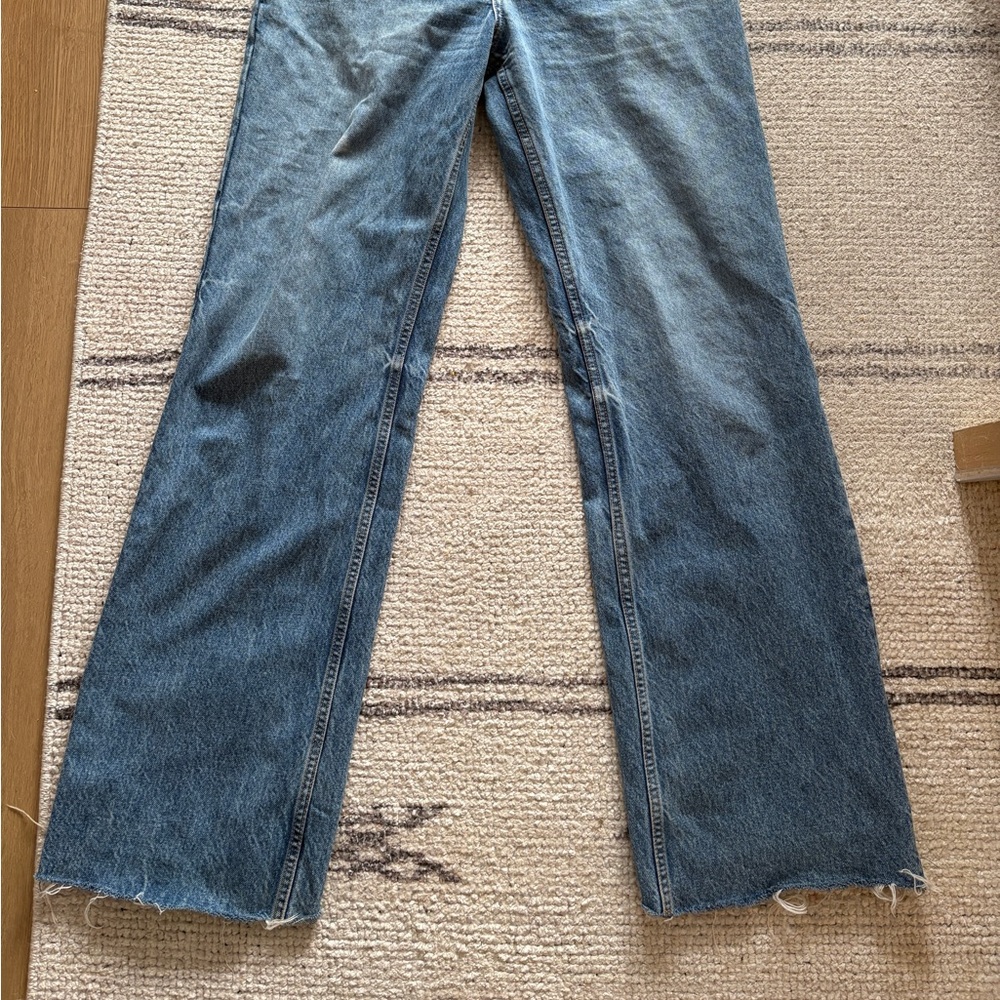 Zara Wide Leg Blue Denim Jeans